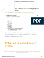 Operadores Python