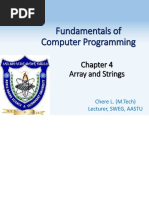 Chapter 4 (Part I) - Array and Strings