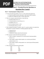 Work Sheet 3 - Repetition Flow Controls 60070