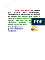 Predicativo Do Sujeito e Predicativo Do Objeto