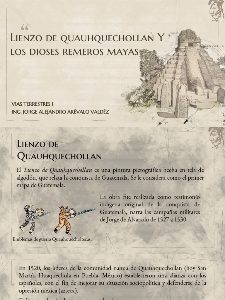 1 Lienzo de Quauhquechollan Y Los Dioses Remeros Mayas PDF
