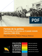 Pittaluga, Monasterolo - 2018 - Formas de La Política. Experiencias de Activismo en El Pasado Reciente. Argentina (1969-2013)