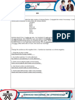 Verbos para Completar La Rutina Diaria de Adriana Barker