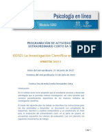 Programa Extraordinario Corto EA91 0202 INV CIENTIFICA 2022-2