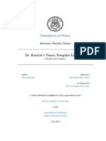 University of Pavia: Dr. Bianchi's Thesis Template Explained