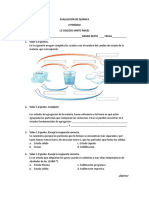 Evaluación de Quimica-Sextos