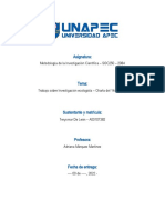 Trabajo Sobre Investigación Ecologista - Charla - Terysmar de León A00107382