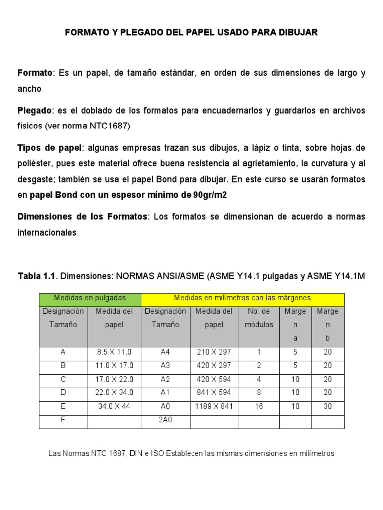 Formatos Iso-Ansi | PDF