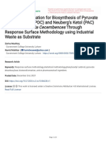 Process Optimization For Biosynthesis of Pyruvate