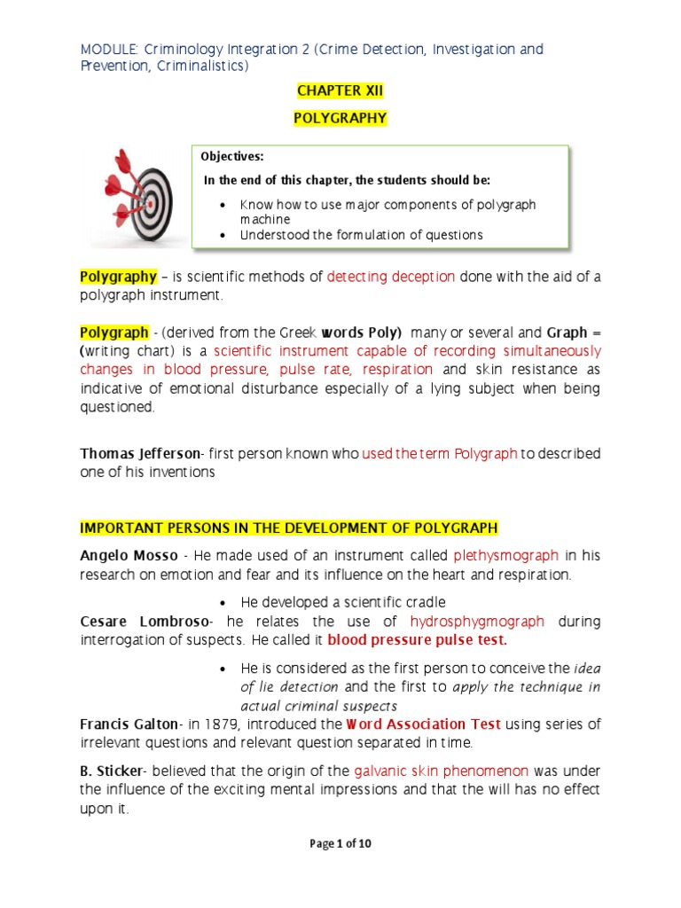 MODULE: Criminology Integration 2 (Crime Detection, Investigation and ...