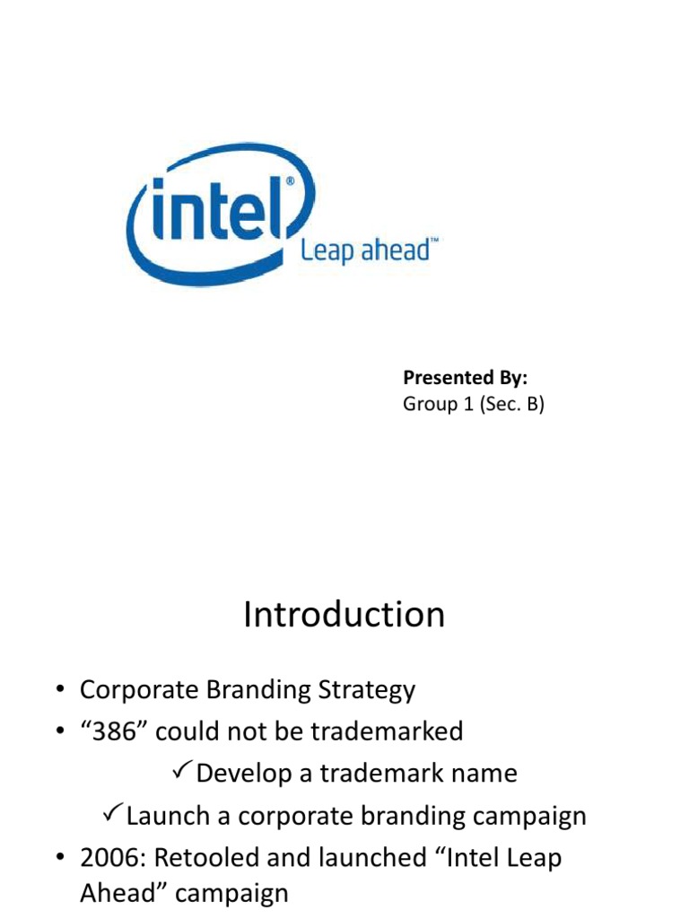 Intel's Leap Ahead Strategy | PDF | Intel | Microprocessor
