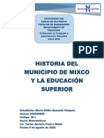 Historia Del Municipio de Mixco y La Educacion Superior