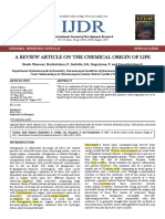 A Review Article On The Chemical Origin of Life