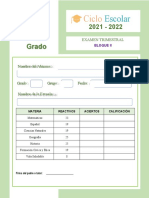 Examen Trimestral Cuarto Bloque2 2021 2022