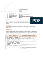 Carta Descriptiva Análisis Sológico Político - CD - 2008-2012