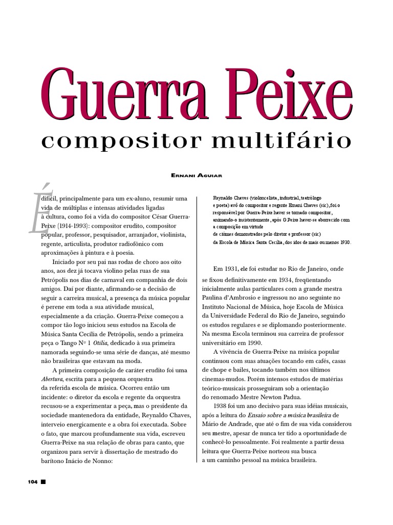César Guerra Peixe | PDF | Música clássica | Artes Cênicas