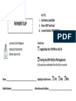 Payment Slip For Application Fee Testing Fee