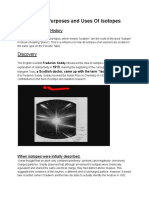 History, Purposes and Uses of Isotopes