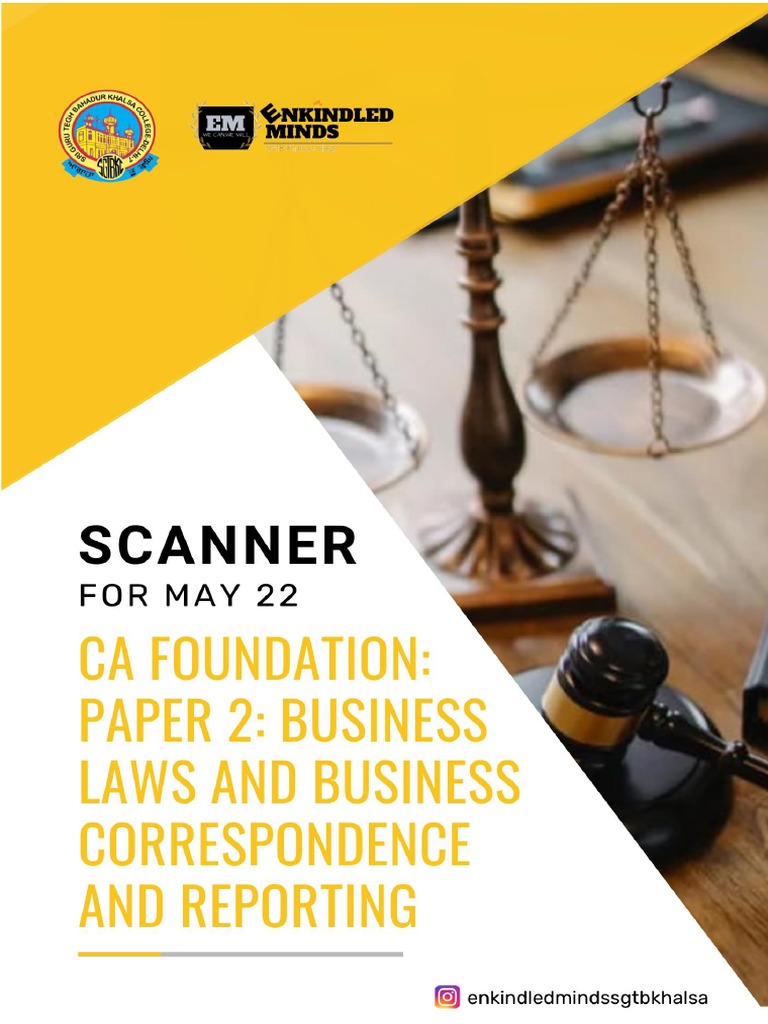 Law & BCR Scanner mission CA Foundation PDF Misrepresentation