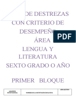 Plan de Destrezas 6to Lengua SIETE