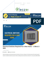 Electrical Switches Required For A New Home - 2 BHK & 3 BHK - Blog@Eleczo - Reveal, Recommend, Ratings, Reviews of Electrical Products