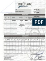 Certificado de inspección para flanges de acero con especificaciones técnicas