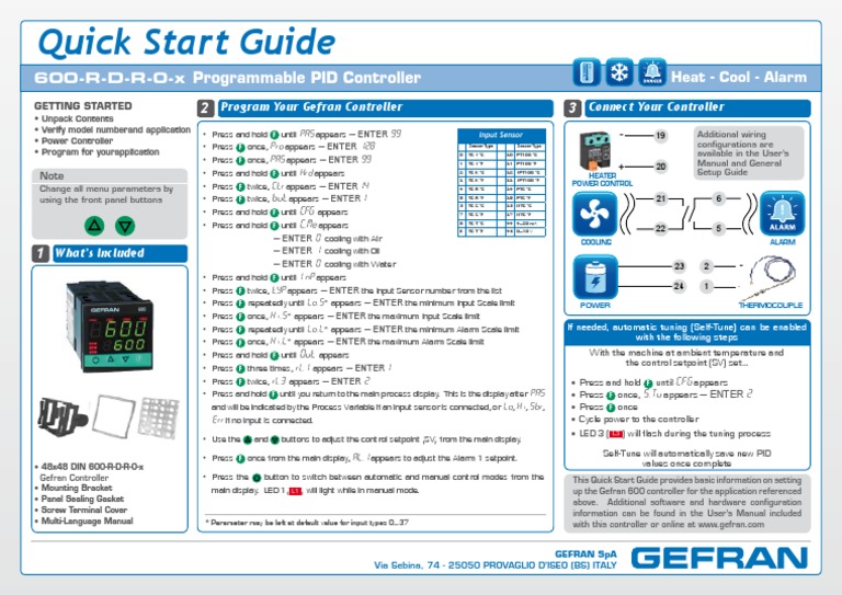 Gefran 600 PID Controller Setup Guide | PDF | Systems Engineering ...