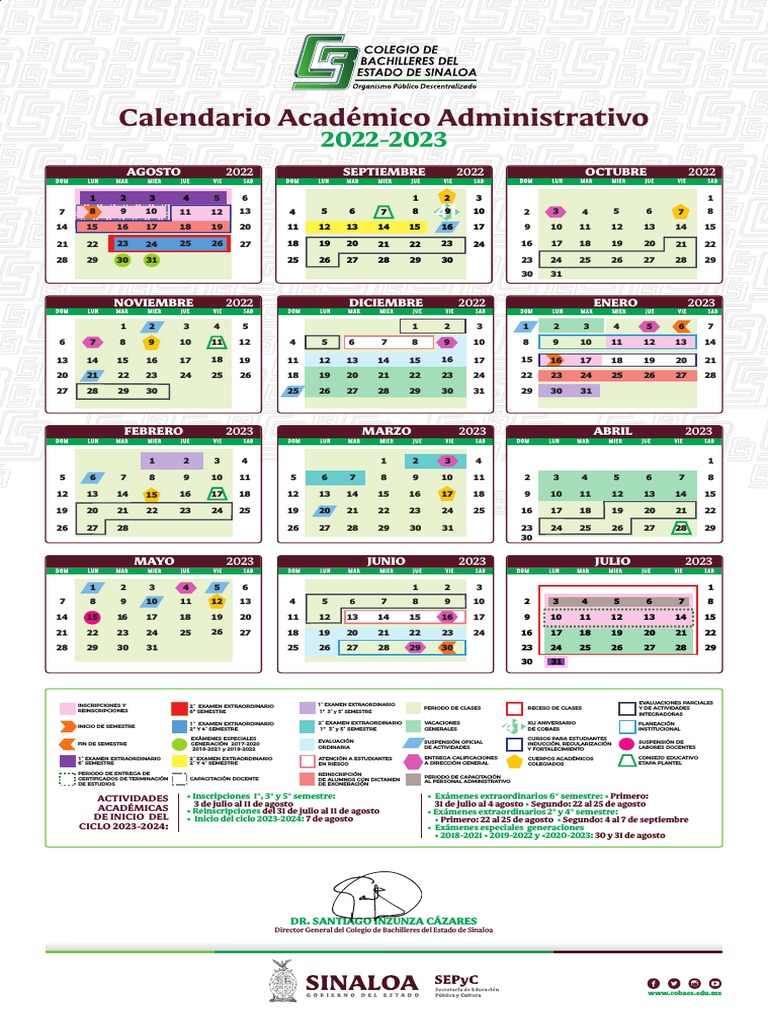 Calendario Escolar Cobaes 2022 2023 (1) PDF Prueba (evaluación)