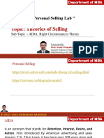 Subject:-" Personal Selling Lab ": Topic: Theories of Selling