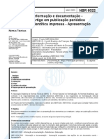 ABNT NBR 6022 - 2003 Artigos