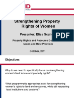 Strengthening Property Rights of Women: Presenter: Elisa Scalise