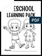 Back To School Preschool Learning Pack Worksheets