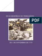 DUAS MEMÓRIAS DO TERRAMOTO DE 1 DE NOVEMBRO DE 1755