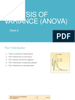 Analysis of Variance (Anova) : Week 8