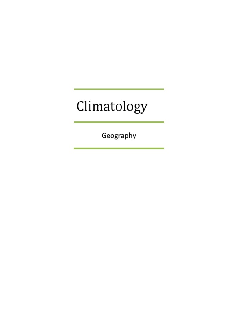 Climatology | PDF | Atmosphere Of Earth | Rain