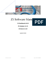 Z1 Software Manual: Z1 Dashboard v4.14 Z1 Analyzer v1.11 Z1 Server v1.12