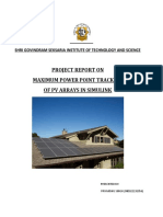 Project Report On Maximum Power Point Tracking of PV Arrays in Simulink