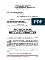 MOTION For Reconsideration - Lapanday