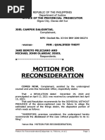 MOTION For Reconsideration - Lapanday