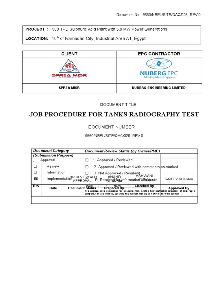26.tank Radiography | PDF | Radiography | Welding