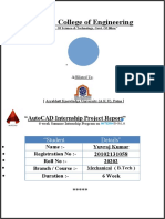 Purnea College of Engineering: "Autocad Internship Project Report"