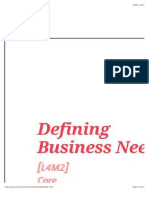 Defining: Businessneed