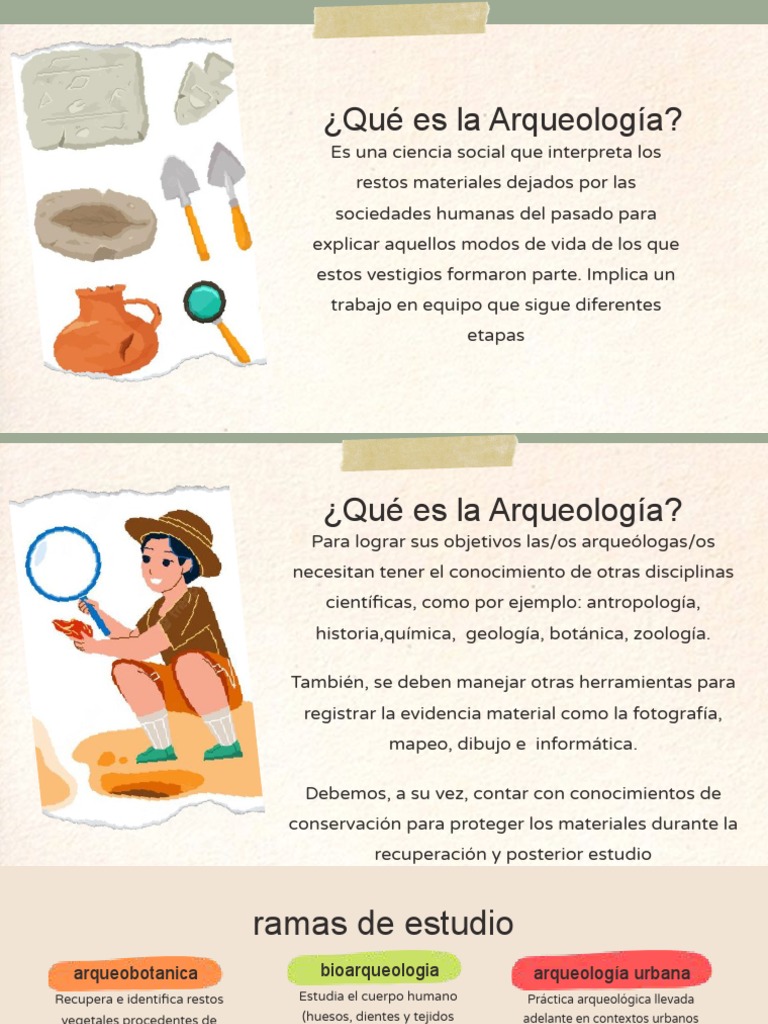 ¿Que Es La Arqueologia para Dar Talleres | PDF | Arqueología