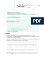 Introduction To Random Forests: Takeaways: Syntax