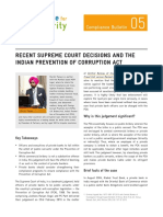 Recent Supreme Court Decisions and The Indian Prevention of Corruption Act