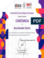 Certificate For Any Gonzalez Osorio For - Microfinanciamiento A Muje...