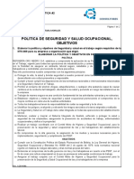 TRABAJO N°2 POLITICA Y OBJETIVOS - JASON ALEXANDER ZUTARA MORALES REV. 000