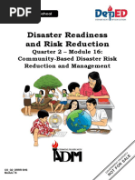 Quarter 2 - Module 16: Community-Based Disaster Risk Reduction and Management