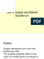 Law of Supply and Market Equilibrium