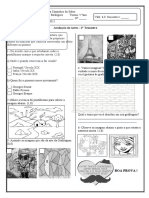 Avaliação de Artes 5º Ano - 2º Trimestre 2021